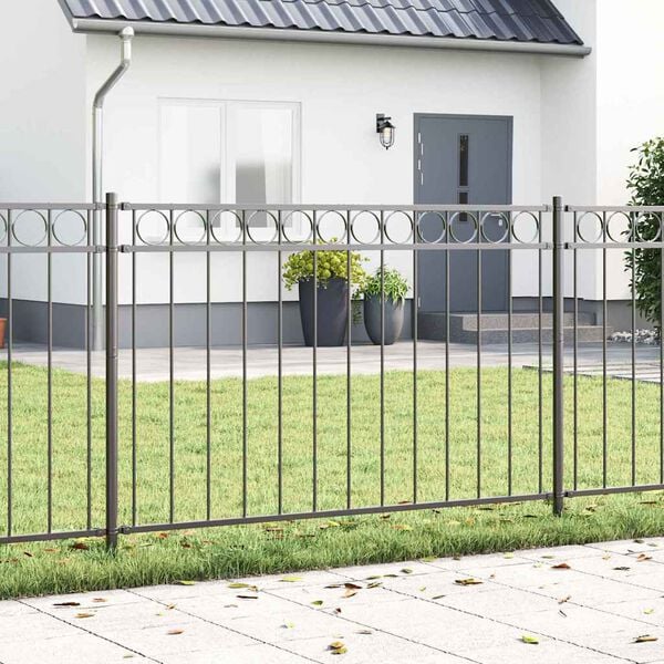 vidaXL Fence Element Assen Grey 170 x 200 cm Steel