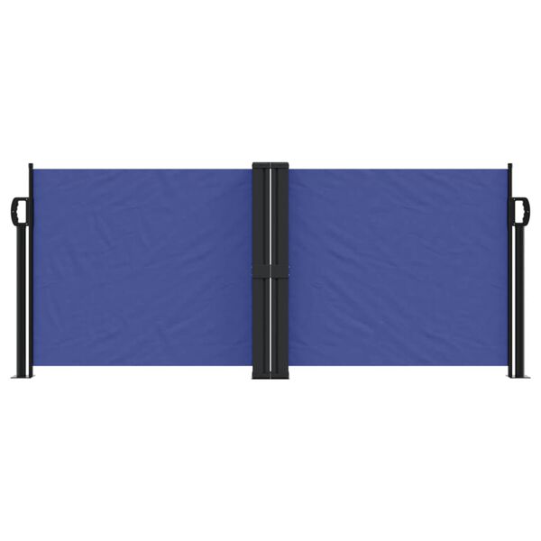 vidaXL Retractable Side Awning Blue 100x1000 cm