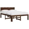 vidaXL Double Bed Frame with Headboard ROSTOCK Dark Brown 120 x 190 cm