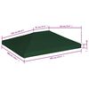 vidaXL Gazebo Top Cover 310 g/m² 4x3 m Green