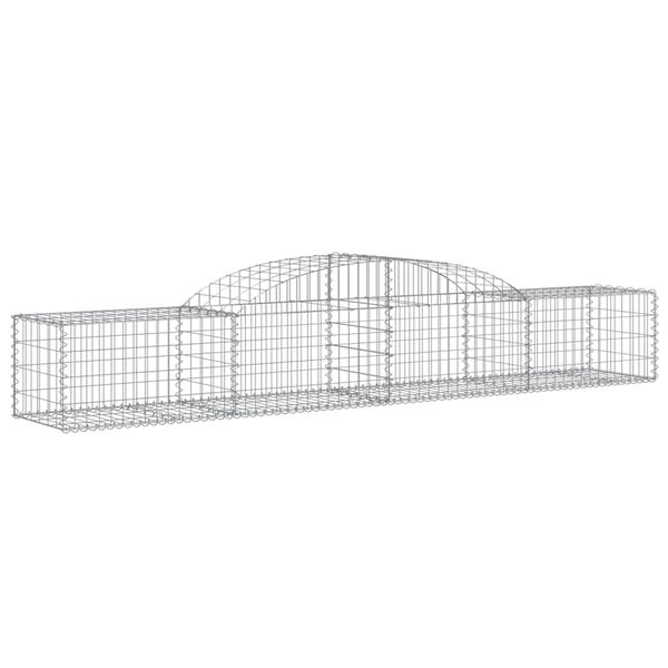 vidaXL Arched Gabion Baskets 12 pcs 300x50x40/60 cm Galvanised Iron