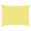 vidaXL Sun Shade Sail Yellow and White 4 x 3 m 100% Polyester Oxford