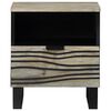 vidaXL Bedside Cabinet with Drawer White and Black 40 x 33 x 46 cm