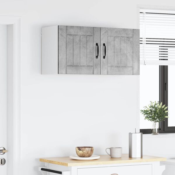 vidaXL Kitchen Cabinet Lucca 2 pcs Concrete Grey 40 x 31 x 40 cm