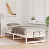 vidaXL Bed Frame White 80 x 210 cm Solid Pine Wood
