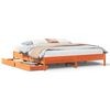 vidaXL Bed Frame without Mattress Wax Brown 180x200 cm Super King Solid Wood Pine