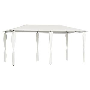 vidaXL Gazebo with Post Covers 2.98x5.3x2.59 m Cream 160 g/m&sup2;