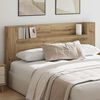 vidaXL Headboard Cabinet with LED Artisian Oak 180 x 16.5 x 103.5 cm