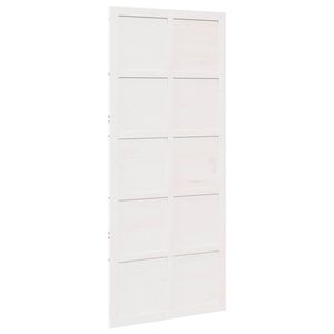 vidaXL Barn Door White 90 x 2.5 x 208 cm Solid Pine Wood