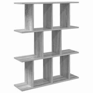 vidaXL Wall Shelf Grey Sonoma 102 x 20 x 96 cm Engineered Wood