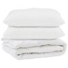 vidaXL Duvet with Pillow 3 pcs White Microfiber