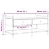vidaXL Coffee Table Smoked Oak 99x50x50 cm Engineered Wood