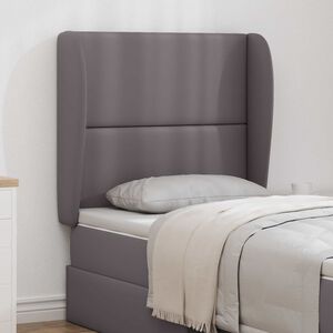 vidaXL Headboard Ear Dim Grey 80 x 23 x 6 cm PVC