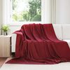 vidaXL Throw Blanket Bordeaux Red 240 x 220 cm Fleece