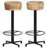 vidaXL Bar Stool | Set of 2 | Natural Wood