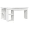vidaXL Desk with Shelf White 142 x 102 x 73 cm Engineered wood
