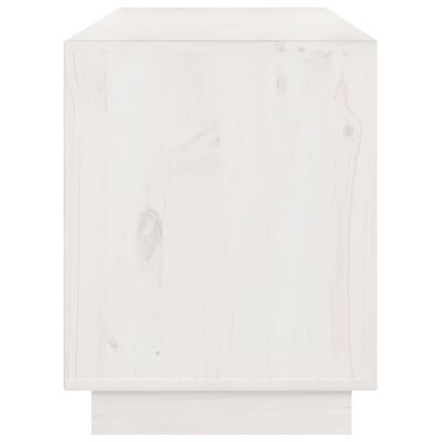 vidaXL TV Cabinet White 176x37x47.5 cm Solid Wood Pine