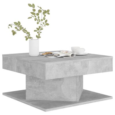 vidaXL Coffee Table Concrete Grey 57x57x30 cm Engineered Wood