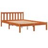 vidaXL Bed Frame without Mattress Wax Brown 140x200 cm Solid Wood Pine