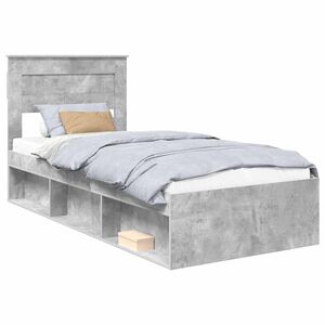 vidaXL Bed Frame Concerte Grey 90 x 190 cm Solid Pine Wood