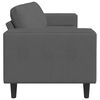 vidaXL Fabric Sofa with Cushion Dark Grey Corduroy fabric