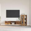 vidaXL TV Cabinet Set with Drawer with Shelf Old Wood Engineered Wood