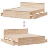 vidaXL Bed Frame without Mattress with Headboard 200x200 cm Solid Wood Pine