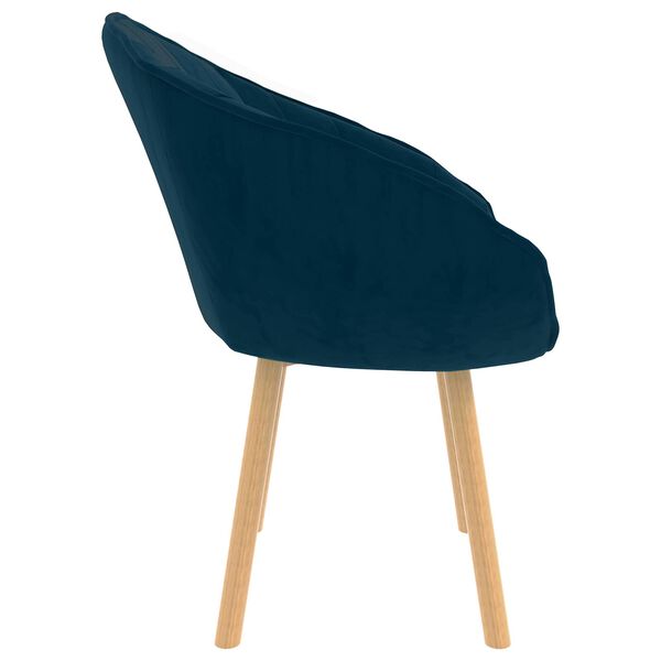 vidaXL Dining Chair Blue 62 x 58 x 76 cm Velvet