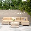 vidaXL 6 Piece Garden Sofa Set Solid Wood Pine