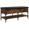 vidaXL Shoe Bench Smoked Oak 102x42x45 cm Engineered Wood