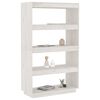 vidaXL Book Cabinet/Room Divider White 80x35x135 cm Solid Pinewood
