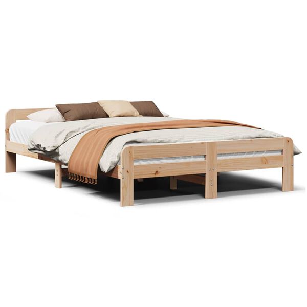vidaXL Bed Frame without Mattress 160x200 cm Solid Wood Pine