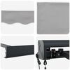 vidaXL Awning Light Grey 350 x 250 x 165 cm Polyester and Aluminium