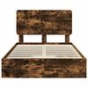 vidaXL Storage Bed with Drawer Smoked Oak 135 x 190 cm Engineered Wood