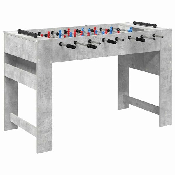 vidaXL Foosball Table Concrete Grey 125 x 60.5 x 80 cm Engineered Wood