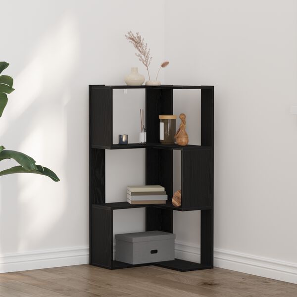 vidaXL Bookcase Black Oak 50 x 50 x102 cm