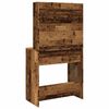vidaXL Dressing Table with LED Old Wood 74.5x40x141 cm