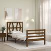 vidaXL Bed Frame without Mattress Honey Brown Single Solid Wood