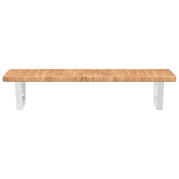 vidaXL Basin Shelf Wall Mounted Steel and Solid Wood Oak