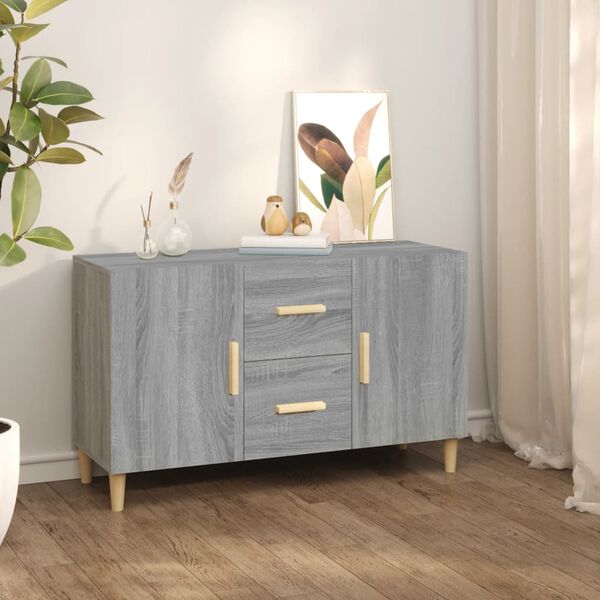 vidaXL Sideboard Grey Sonoma 100x36x60 cm Engineered Wood