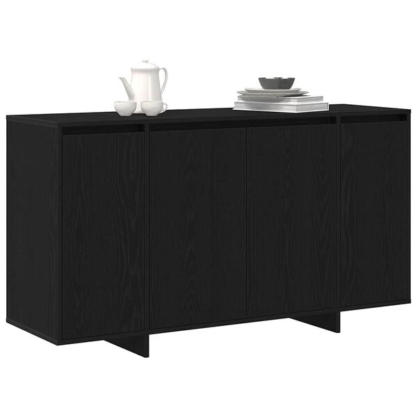 vidaXL Sideboard Black oak 120 x 41 x 75 cm Engineered wood