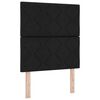 vidaXL Headboard with LED Strip Lights Adjustable Black 80 cm Fabric