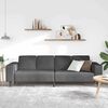 vidaXL Fabric Sofa with Cushion Dark Grey Corduroy fabric