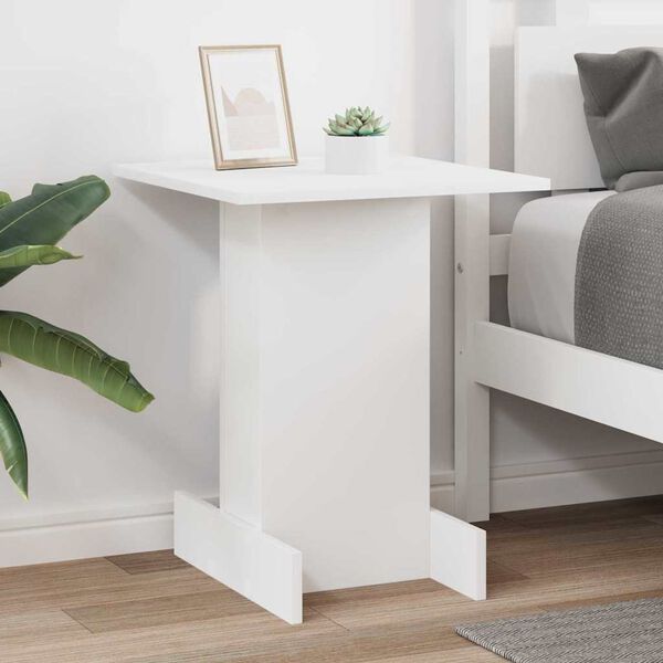 vidaXL End Table White 44.5 x 45 x 55 cm Engineered Wood