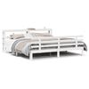 vidaXL Bed Frame with Headboard without Mattress White 200x200 cm