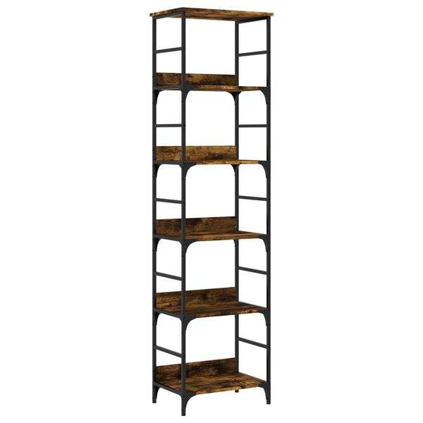 vidaXL Bookshelf Smoked Oak 50x33x188.5 cm Engineered Wood