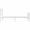vidaXL Metal Bed Frame without Mattress with Footboard White 80x200cm