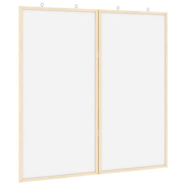vidaXL Magnetic Whiteboard White 80 x 1.4 x 80 cm Solid pine wood
