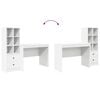 vidaXL Desk with Drawer 2 pcs White