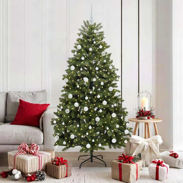 vidaXL Artificial Christmas Tree Green 180 cm PVC and Metal